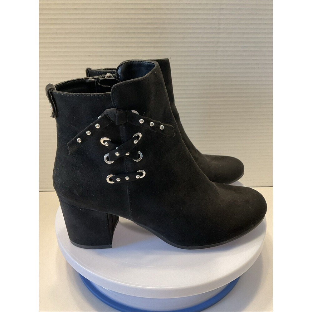 Circus Sam Edelman Women Chunky Heel Ankle Boot Bootie Black 6.5 Y2k Grunge Goth